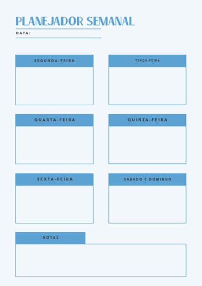 Planner Design Generator for a Weekly Itinerary 6442b-el1