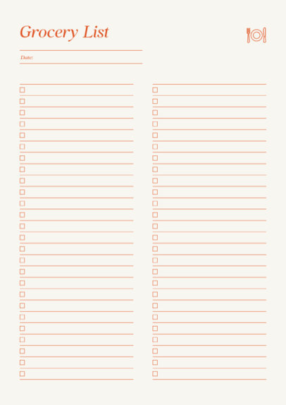 Online Planner Design Template for a Grocery Shopping List 6448c-el1