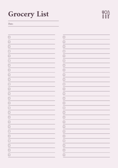 Planner Design Generator Featuring a Grocery List Theme 6448e-el1