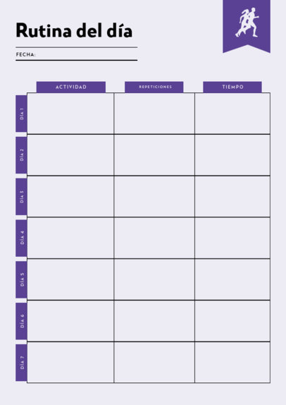 Planner Design Maker for a Weekly Fitness Routine 6452d-el1