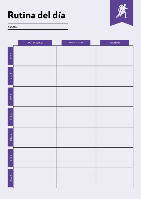 Placeit - Planner Design Maker for a Weekly Fitness Routine