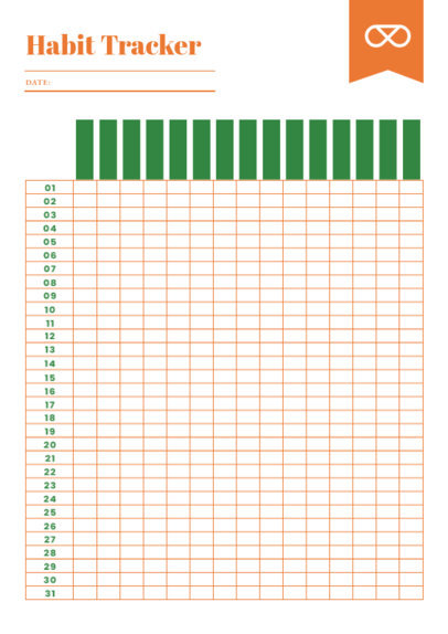 Planner Design Generator for a 30-Day Habit Tracker 6453c-el1