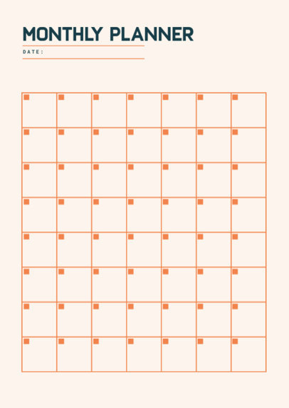 Monthly Planner Design Generator with a Colorful Grid