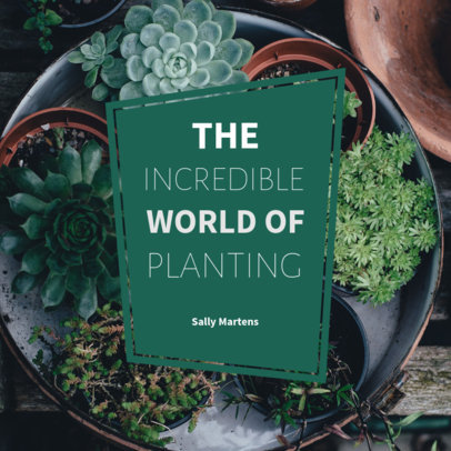 Book Cover Maker with Geometric Shapes Background