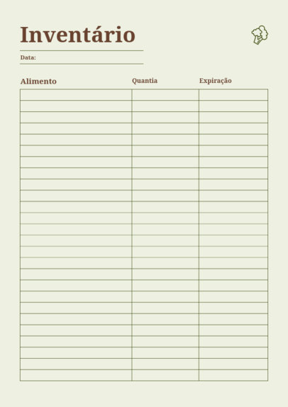 Planner Design Maker Featuring a Broccoli Graphic for a Food Inventory 6449d-el1