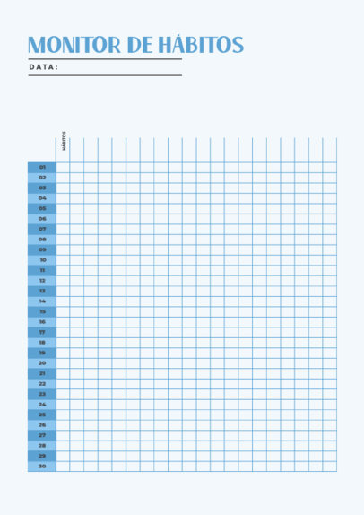 Planner Design Generator for a Monthly Habit Tracking  6445b-el1