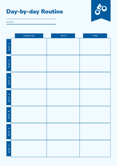 Weekly Planner Design Creator for a Training Schedule 6452a-el1