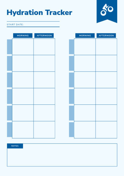 Planner Design Creator for a Hydration Tracking 6454a-el1