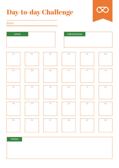 Planner Design Generator for a 30-Day Workout Challenge 6455c-el1