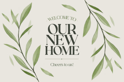 Wine Label Template With a Message to Celebrate a New Home 5751c