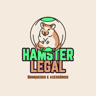 Brand Logo Generator Featuring a Hamster Graphic for a Pet Shop