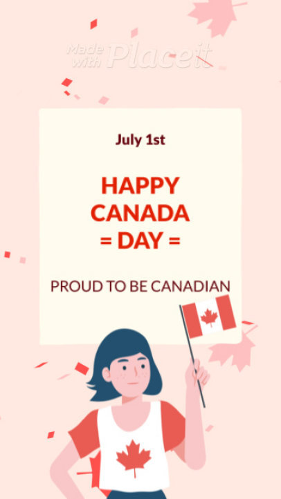 Instagram Story Video Generator With a Patriotic Theme for Canada Day