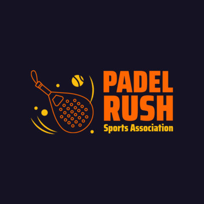 Online Logo Maker for a Padel Club Featuring a Racket Icon