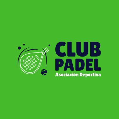 Padel Club Online Logo Maker Featuring a Racket Graphic