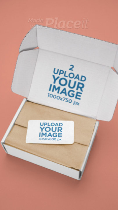 Video of a Branding Box Featuring a Greeting Card