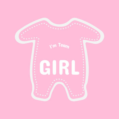 It's a Girl T-Shirt Design Template