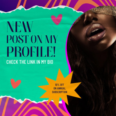 Instagram Post Maker Featuring an Ad for an OnlyFans Channel's New Content