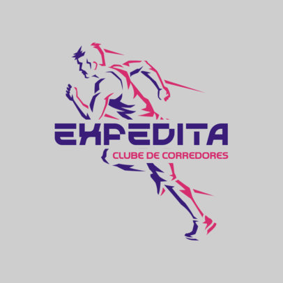 Logo Maker for a Running Club Featuring Abstract Graphics