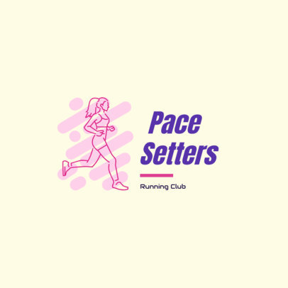 Running Club Logo Maker Featuring a Female Runner Icon