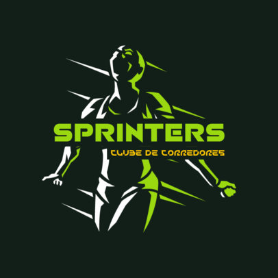 Logo Generator Featuring a Runner Graphic for a Racing Track Team