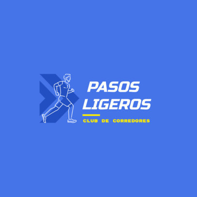 Logo Template for a Marathon Club Featuring a Runner Icon