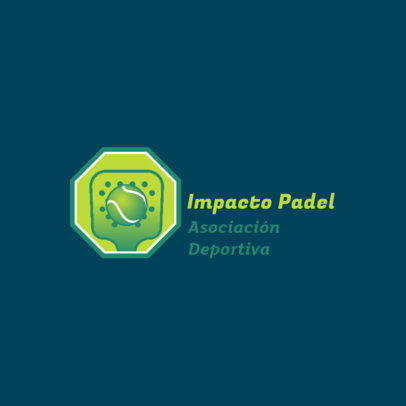 Padel-Themed Logo Template for a Sports Association
