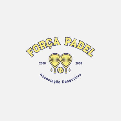 Professional Padel Club Logo Template