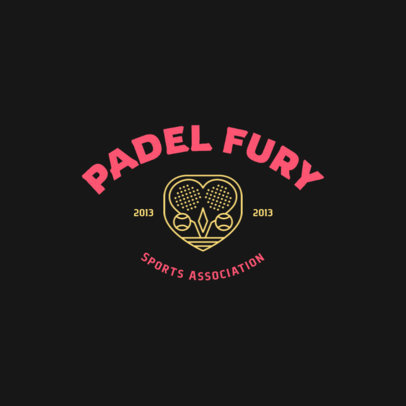 Logo Creator with Racket Icons for a Padel Association 