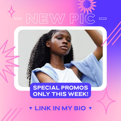 Instagram Post Template with a Gradient Background for an OnlyFans Channel Ad 5753e