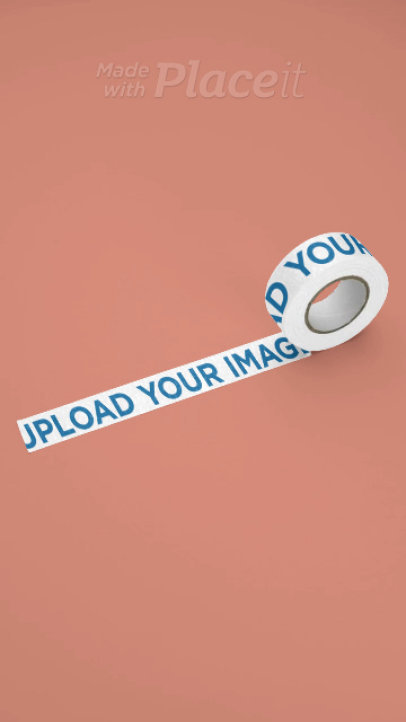 Video of a Branding Tape Placed on a Customizable Surface