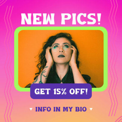 Instagram Post Maker with a Promotional Discount for an OnlyFans Content Creator 5753d