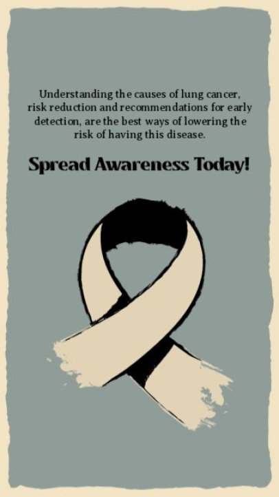 Awareness-Themed Instagram Story Video Maker for Lung Cancer  6903