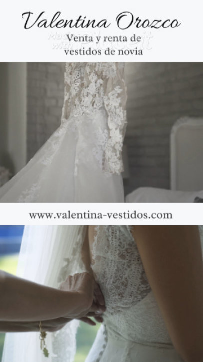 Instagram Story Video Generator Featuring an Ad for Wedding Dresses