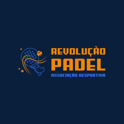International Padel Club Logo Maker Featuring a Racket Icon