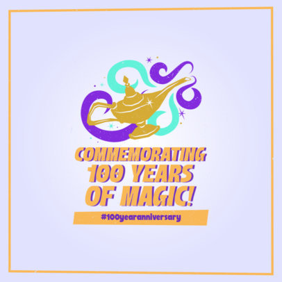 Disney-Inspired Instagram Post Maker With a 100th Year Anniversary Message 5989