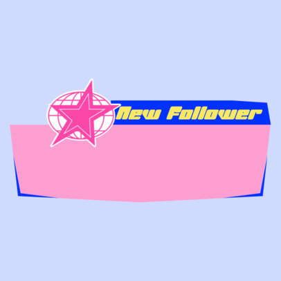00s-Themed Twitch Alert Box for New Followers 