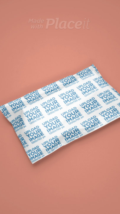 Video of a Sublimated Mailer Placed on a Colorful Background 6923v