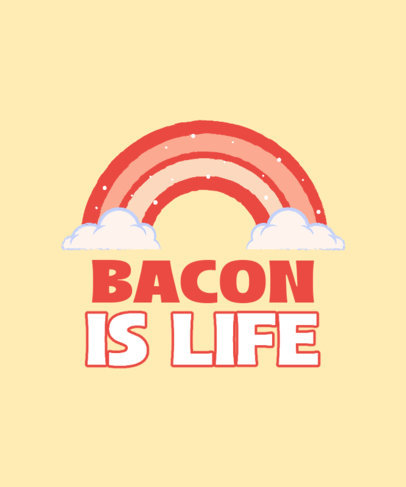 Bacon-Themed T-Shirt Design Maker Featuring a Quote