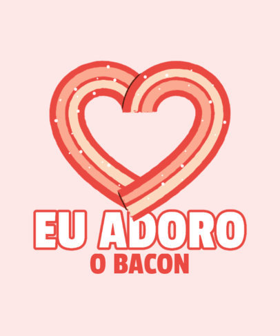 Food-Themed T-Shirt Design Generator Featuring a Bacon Quote