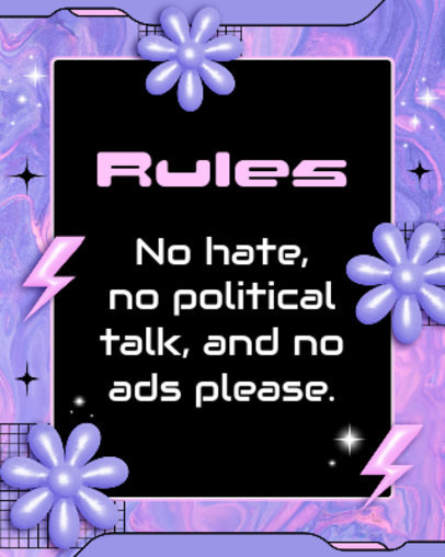 Twitch Info Panel Maker Featuring a Y2K Theme and Gaming Rules