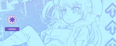 Y2K Twitch Profile Banner Creator Featuring an Anime Character