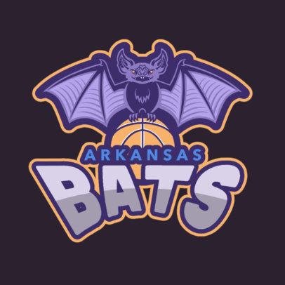 Basketball Logo Maker with Bat Icon