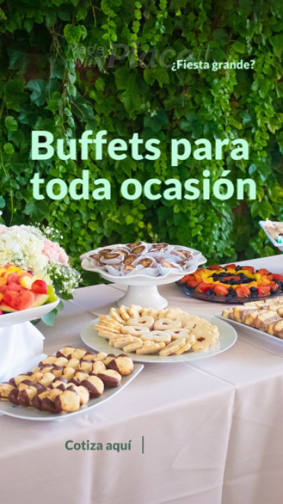 Instagram Story Video Generator Featuring an Ad for a Catering Service