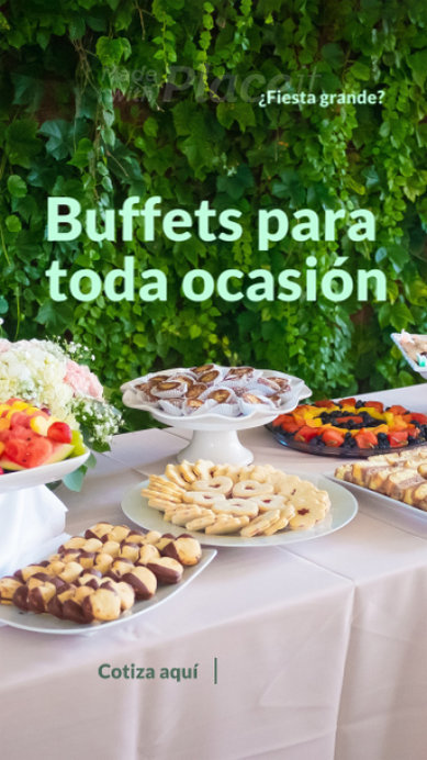 Instagram Story Video Generator Featuring an Ad for a Catering Service