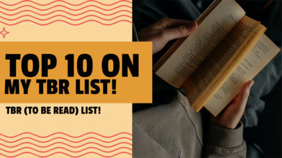 YouTube Thumbnail Design Maker with Colorful Backgrounds for Booktubers 5771