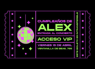 Invitation Design Creator with a Disco Ball Graphic for a Birthday Celebration