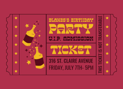 Invitation Design Maker with Illustrated Bottles for a Birthday Celebration