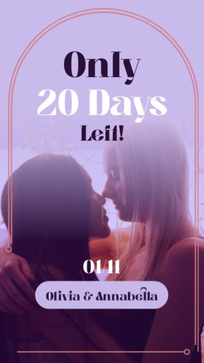 Instagram Story Video Generator with Animated Text for a Wedding Countdown  6944