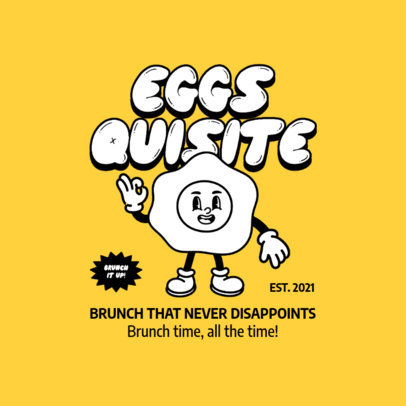 Logo Creator With a Retro Aesthetic for a Brunch Eating Place