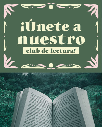 Online Instagram Post Template to Promote a Book Club